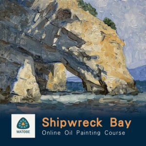 Online Oil Painting Shipwreck Bay(Video + Templates)
